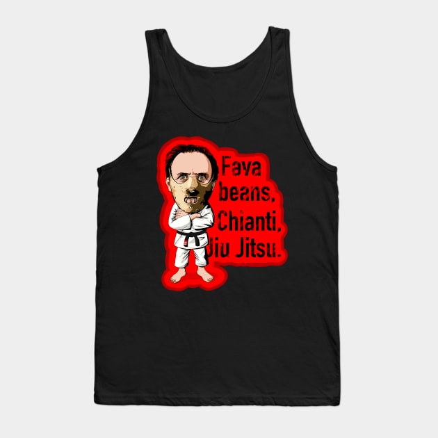 Fava Beans, Chianti, Jiu Jitsu Tank Top by undersideland